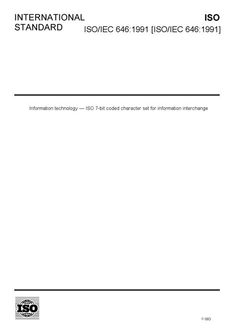 ISO/IEC 646:1991 .